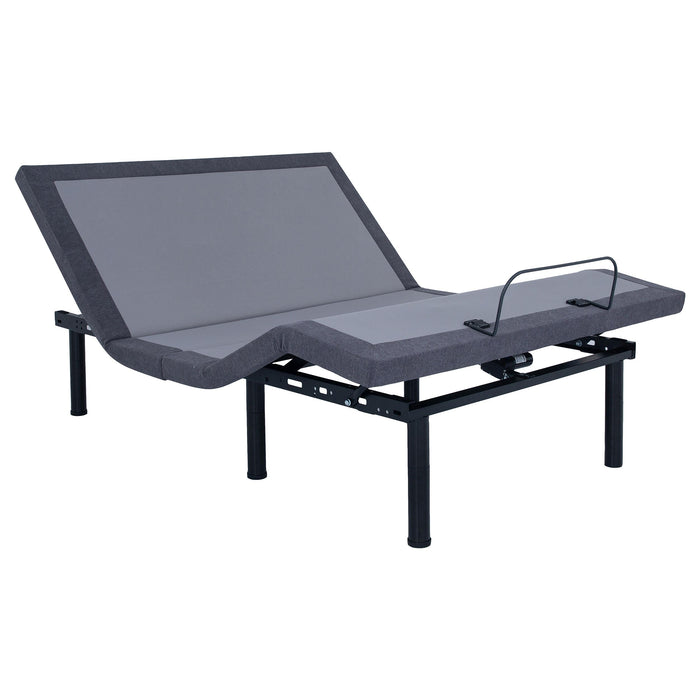 Negan Full Adjustable Bed Base Grey and Black image