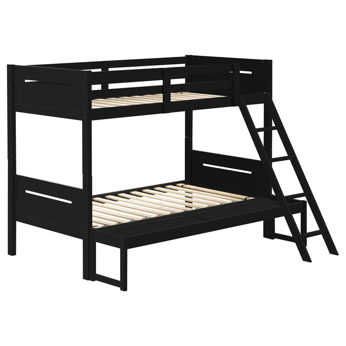 Littleton Twin Over Full Bunk Bed Black image