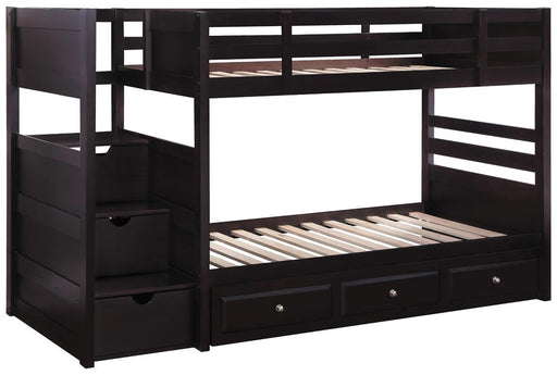 Elliott Twin Over Twin Stairway Bunk Bed Cappuccino image