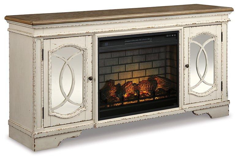 Realyn 74" TV Stand with Electric Fireplace image