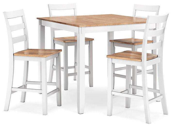 Gesthaven Counter Height Dining Table and 4 Barstools (Set of 5)