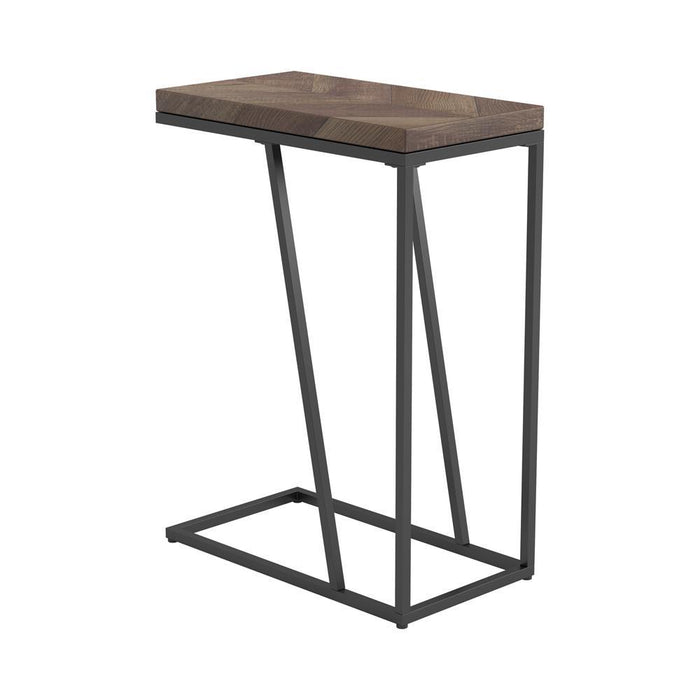 Sergio Chevron Rectangular Accent Table Tobacco