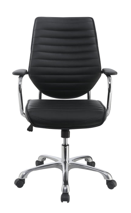 Chase High Back Office Chair Black and Chrome