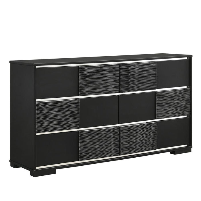 Blacktoft 6-drawer Dresser Black