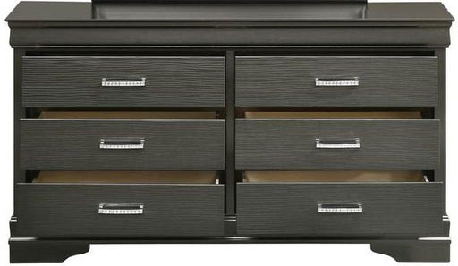 Galaxy Home Brooklyn 6 Drawer Dresser in Metallic Grey GHF-733569231058 image