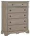 Vaughan-Bassett Heritage 5 Drawer Chest in Greystone image