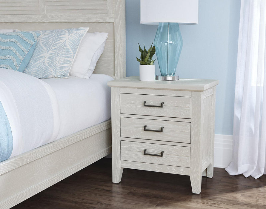 Vaughan-Bassett Passageways Oyster Grey 3 Drawer Nightstand in Grey