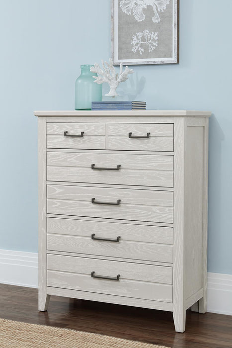 Vaughan-Bassett Passageways Oyster Grey 5 Drawer Chest in Oyster Grey