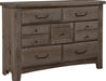 Vaughn-Bassett Sawmill 7 Drawer Dresser in Saddle Grey image