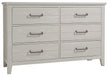 Vaughan-Bassett Passageways Oyster Grey 6 Drawer Dresser in Grey image