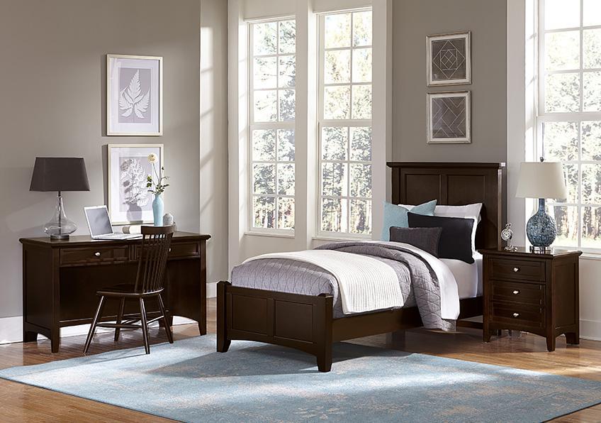 Vaughan-Bassett Bonanza Twin Mansion Bed Bed in Merlot