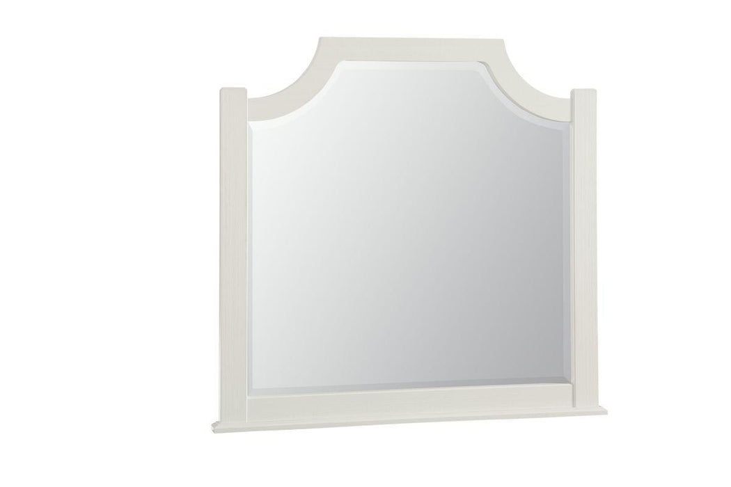 Vaughan-Bassett Maple Road Scalloped Mirror in Soft White/Natural Top image