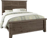 Vaughan-Bassett Sawmill King Louver Bed in Saddle Grey image